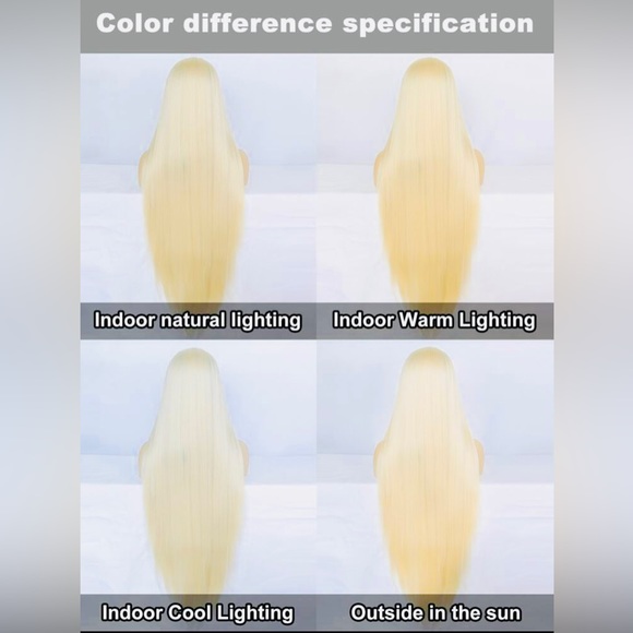 13*4*1 T-Part Hum-Synthetic Super Long Blonde Straight Lace Front Wig for Women. - Picture 9 of 11
